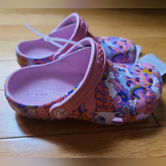 Crocs Classic Fairy Tale Unicorn Clogs, C 13, Pink/Purple - Picture 6 of 9